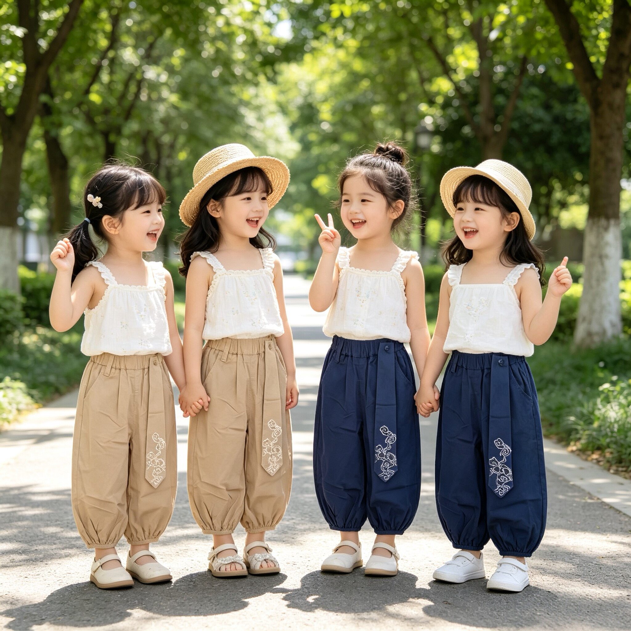琦瑞德泽2026新款春夏季男女宝宝纯棉轻薄透气长裤儿童休闲百搭裤