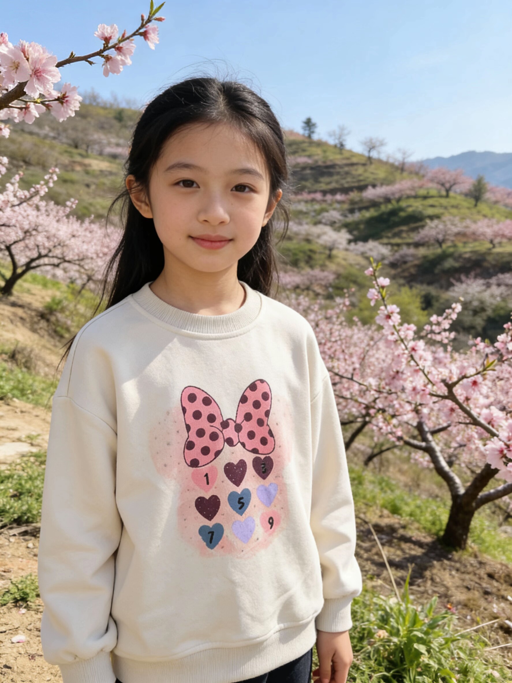 儿童女中大童卫衣春秋2026新款儿童洋气时髦女宝宝卡通印花上衣