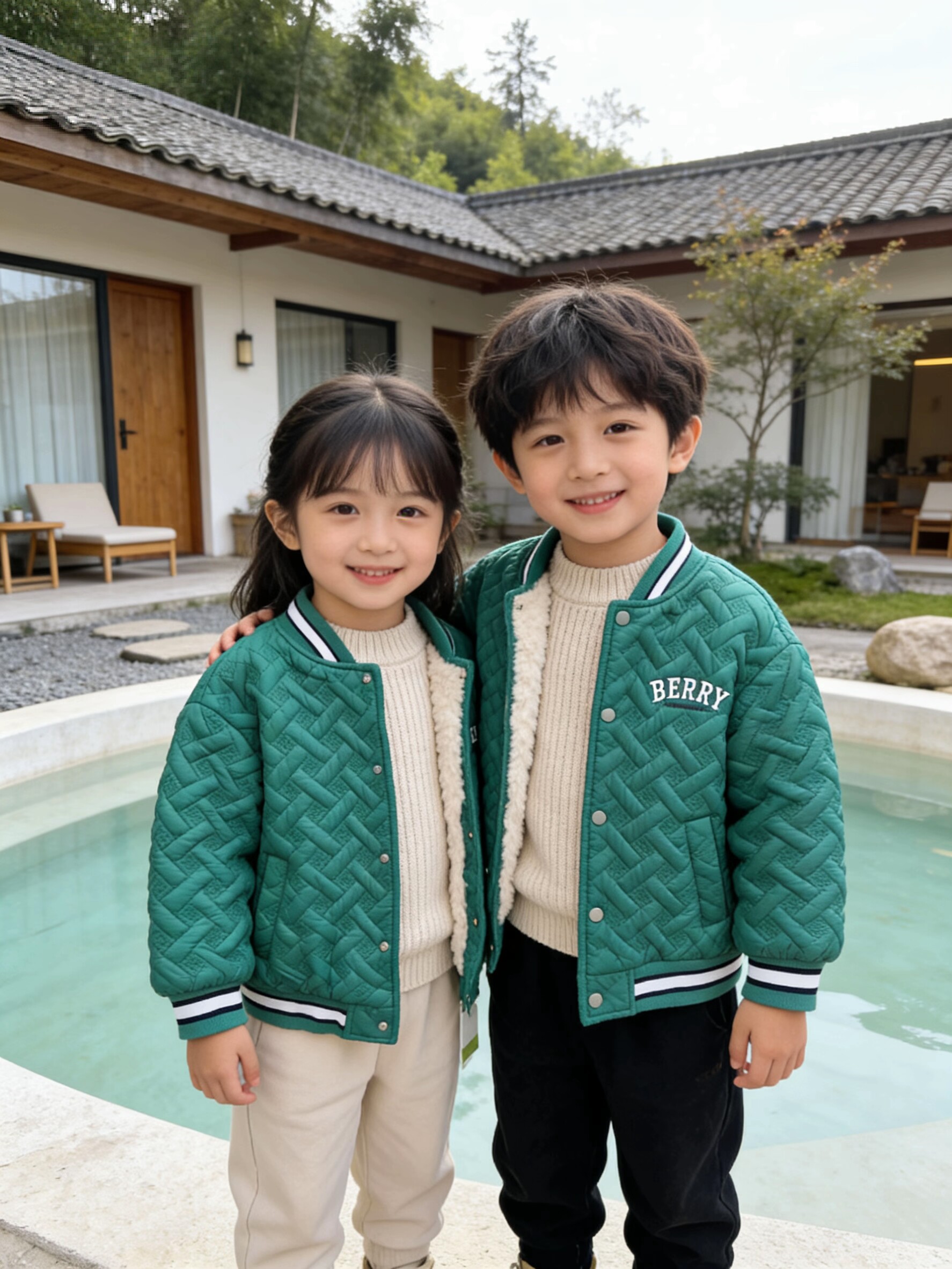 男女小童绗缝棒球服2026款儿童加厚保暖休闲运动外套冬装棉衣棉服