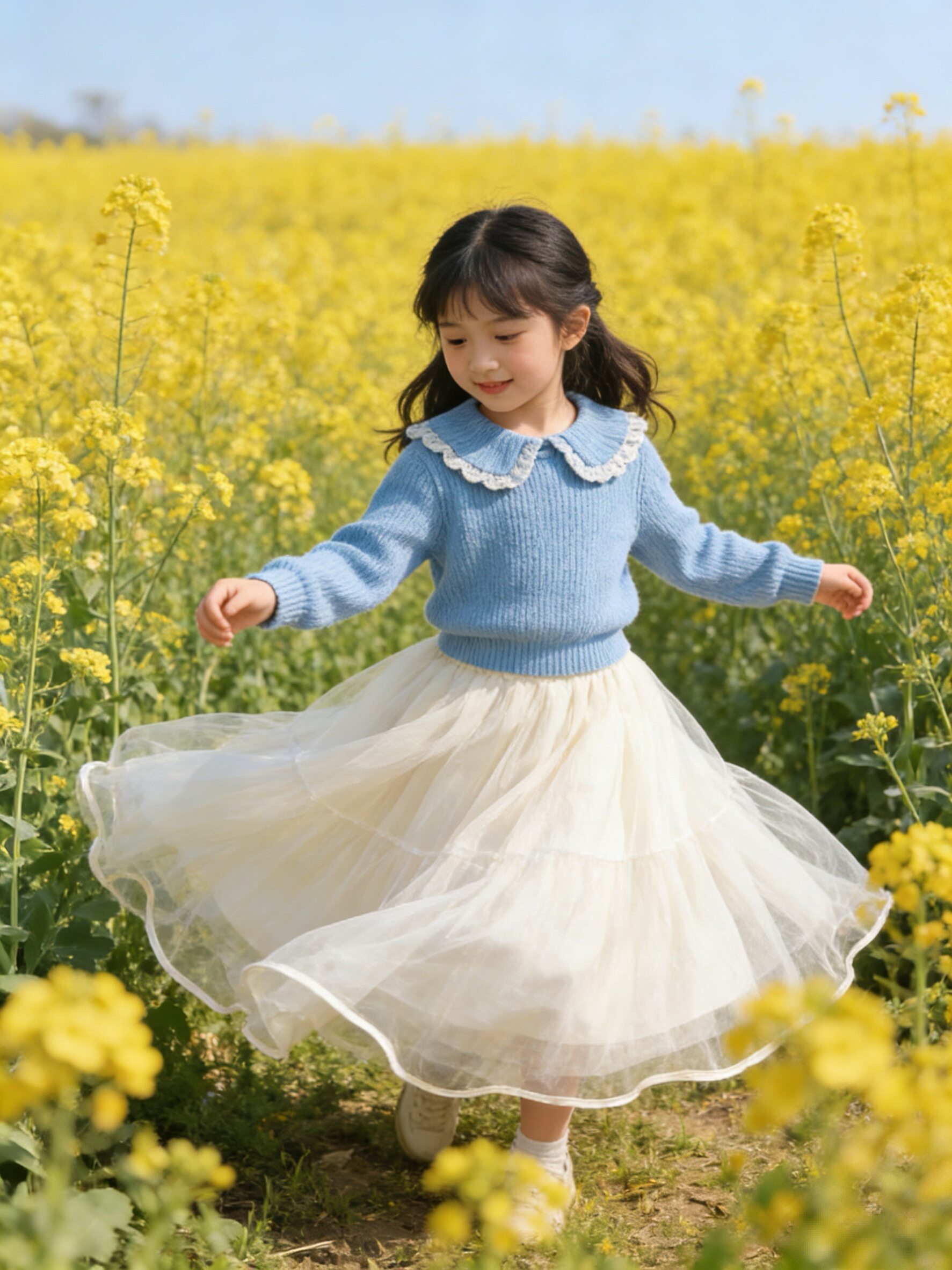 中大童女童网纱裙春秋夏装儿童半身裙2026新款小女孩蓬蓬公主裙子