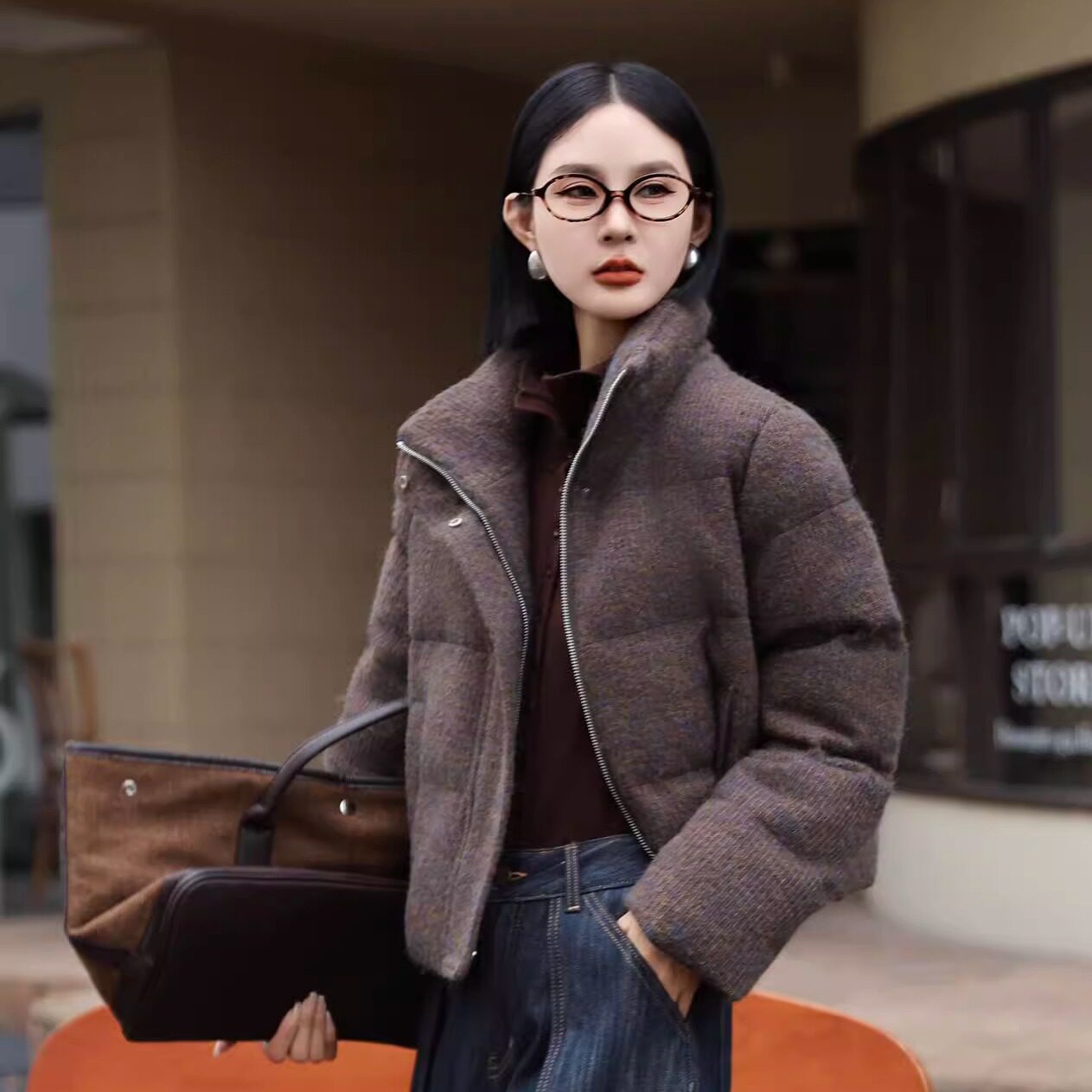 2025新款冬季小款短款羽绒服女时尚小个子面包服保暖羽绒服外套