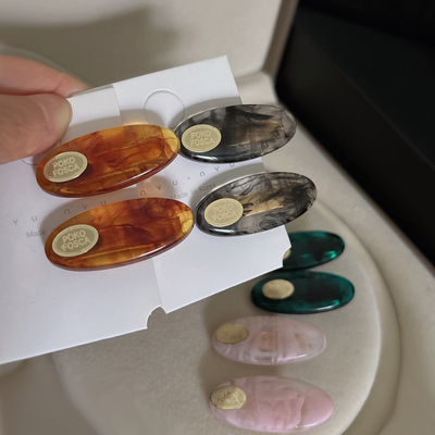 博主同款发卡琥珀气质