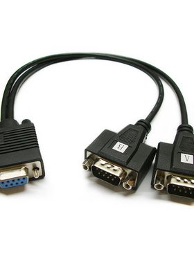 定制适用ValueCAN 3一分二连接线 DB9一母分两公