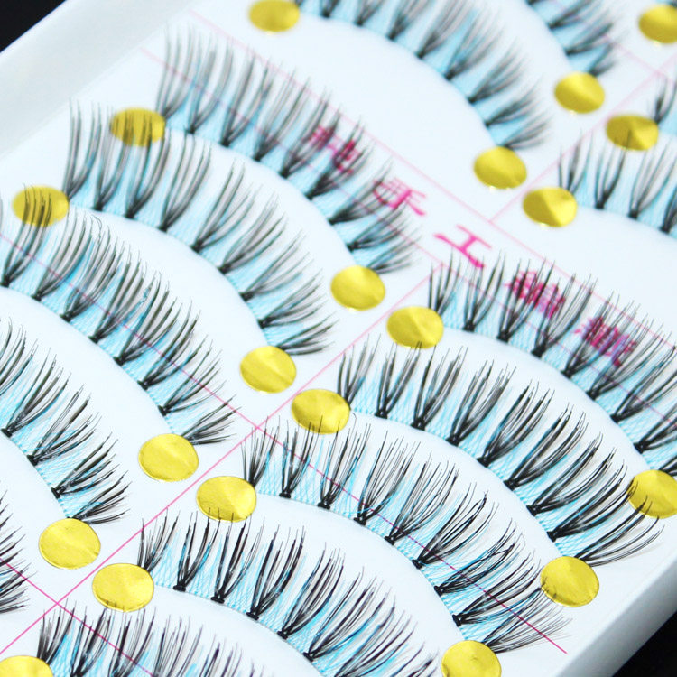 台湾纯手工假睫毛 透明无痕梗 黑色淡蓝相间 写真夜店派对款 L-12|msdalam kategori Alat solek/minyak wangi/kecantikan, bulu mata palsu - dari Buy2taobao.com untuk memberikan perkhidmatan ejen Taobao profesional membeli