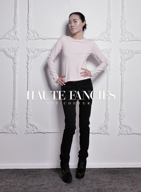 基础款 HAUTE FANCIES后构想｜高级针织长袖圆领衫修身显瘦t恤秋