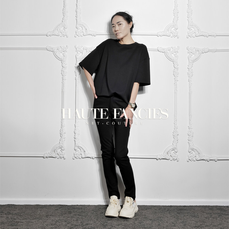 女绅士 HAUTE FANCIES后构想｜25秋冬高级弹力牛仔黑色瘦腿铅笔裤,女装/女士精品,休闲裤,淘宝优惠券,粉丝福利购,淘宝优惠卷