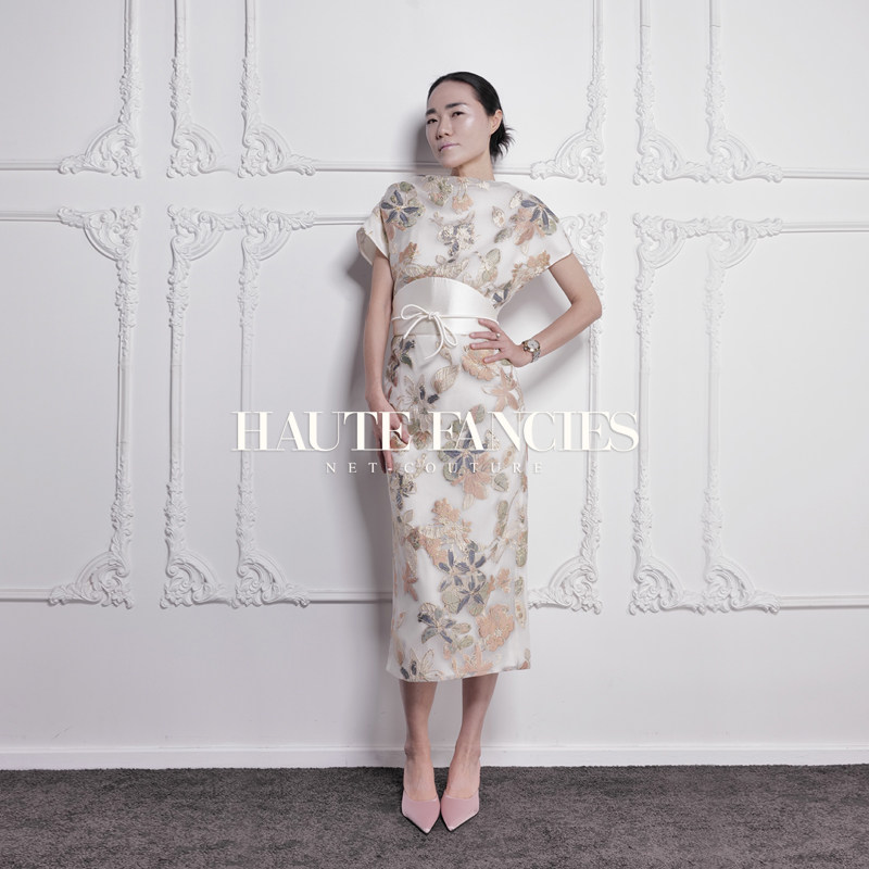 艺术家 HAUTE FANCIES后构想｜法式优雅鎏金提花腰封连衣裙25秋季
