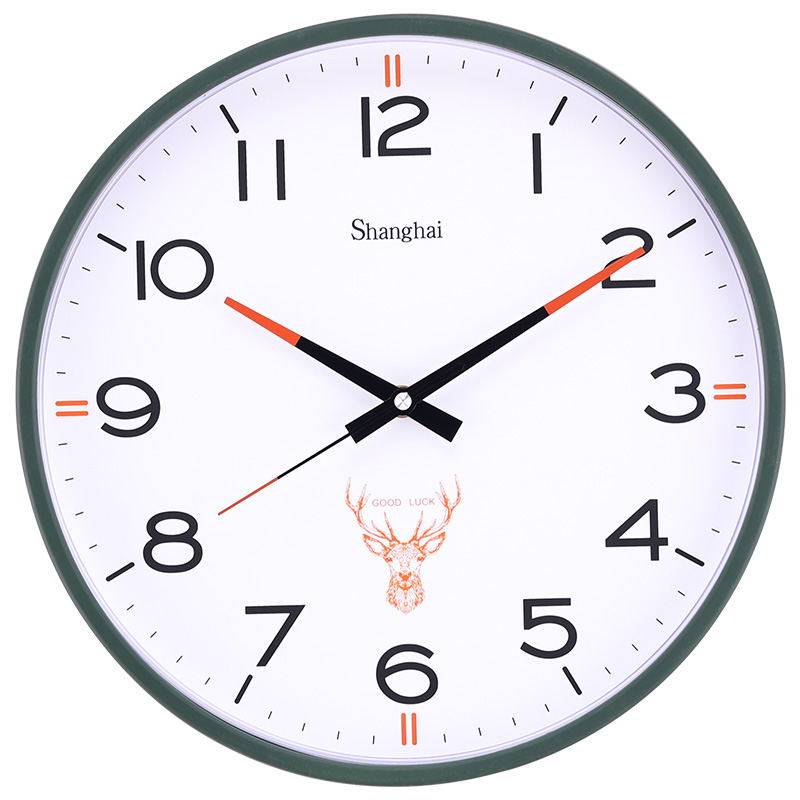 上海时钟北欧福鹿石英钟客厅卧室静音挂钟创意时尚轻奢免打孔钟表,家居饰品,挂钟,淘宝优惠券,粉丝福利购,淘宝优惠卷
