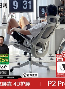 黑白调P2Pro人体工学椅电脑椅午休椅躺椅办公椅学生椅