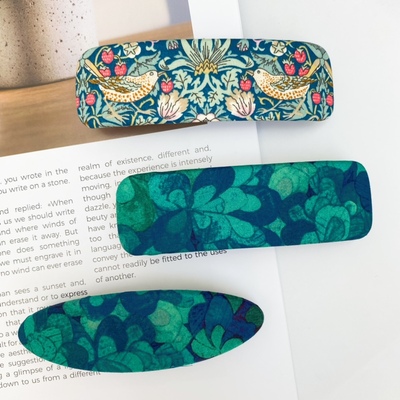 Liberty正版布料制作的弹簧夹发夹长度10厘米韩国进口弹簧夹底片