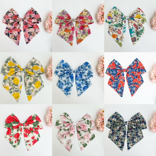 英国Liberty蝴蝶结发夹半扎发顶夹后脑勺夹弹簧夹
