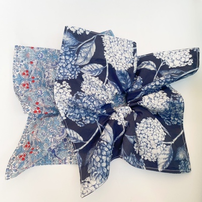 Liberty方形发圈大肠圈扎头发显气质平替薄软高支纯棉美洲长绒棉