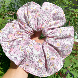 Liberty长绒棉布艺大肠发圈裙摆头绳发饰头花发绳直径20厘米平替