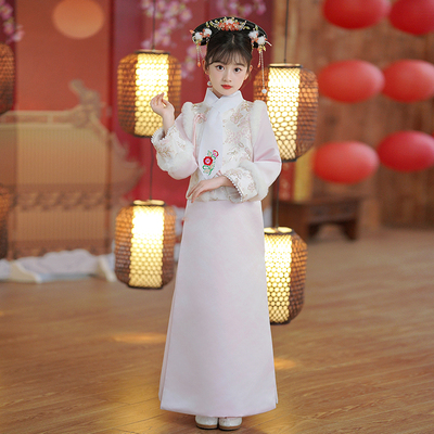 儿童古装清朝格格演出服女童冬季