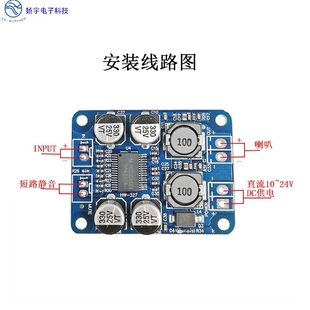芯片TPA3118数字功放板PBTL单声道60W功放板模块DC8V~24V