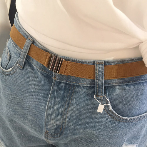 松紧2cm弹力羽绒服连衣裙腰带