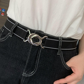 男女式 饰 皮带羽绒服连衣裙束腰显瘦装 时尚 松紧腰带弹性百搭牛仔裤