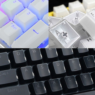 机械键盘键帽104键 个性透光复古圆形透明水晶87键通用巧克力矮帽