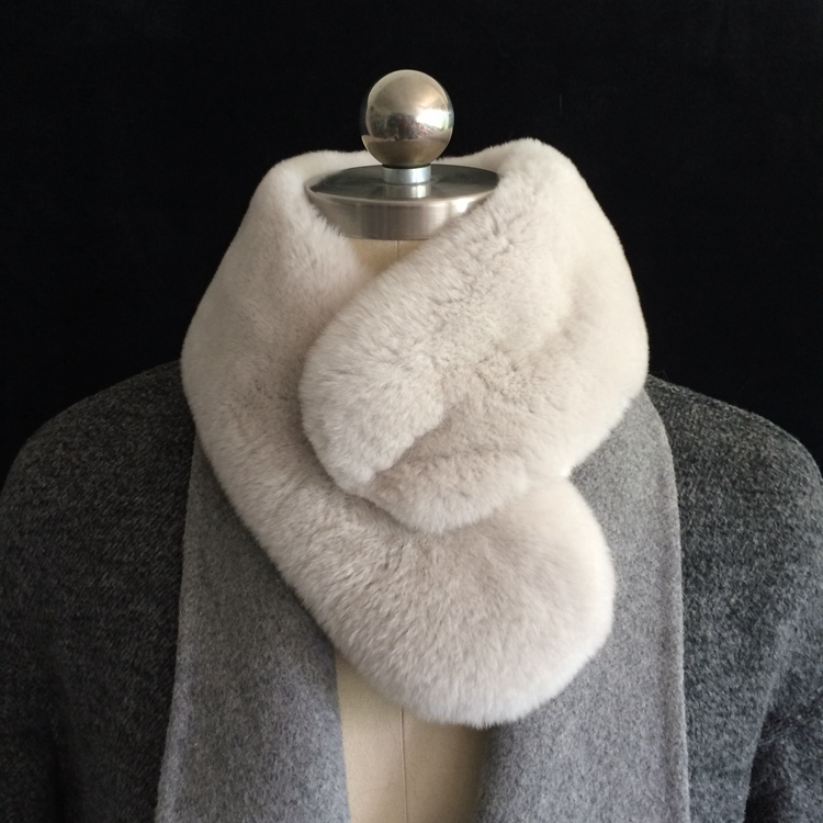 羽束整皮獭兔围巾秋冬季秋冬季