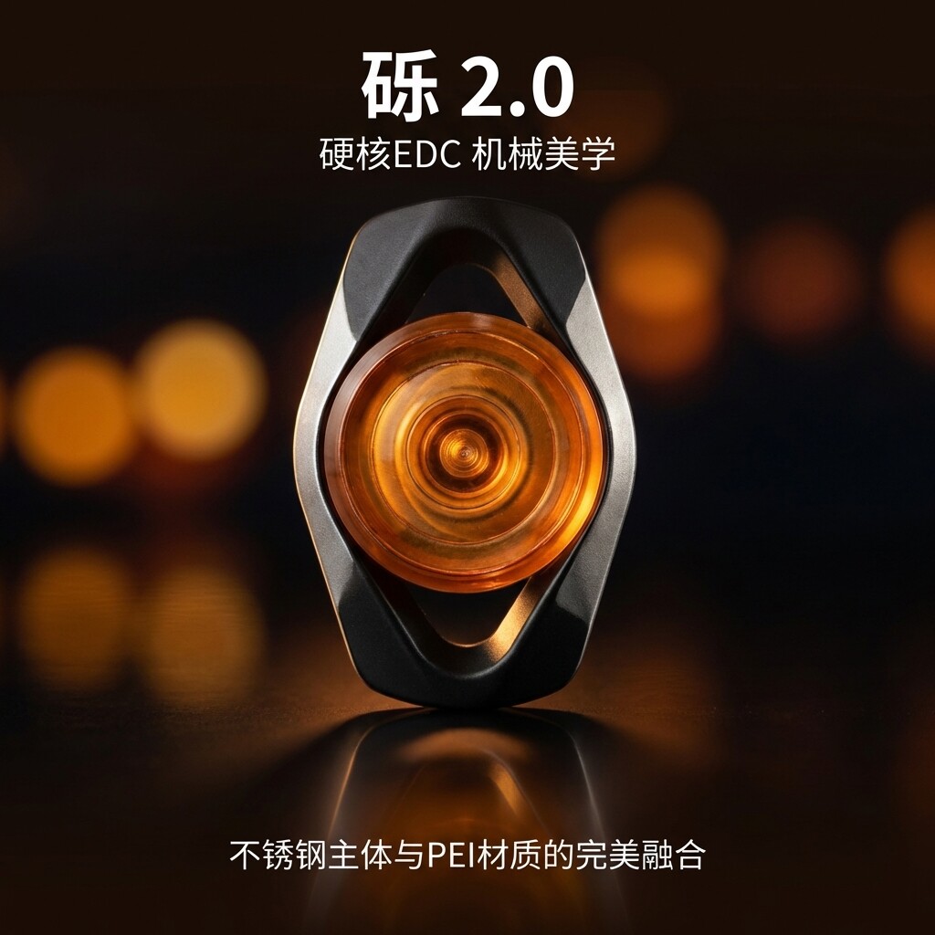 砾2.0EDC解压玩具指尖陀螺双页不锈钢