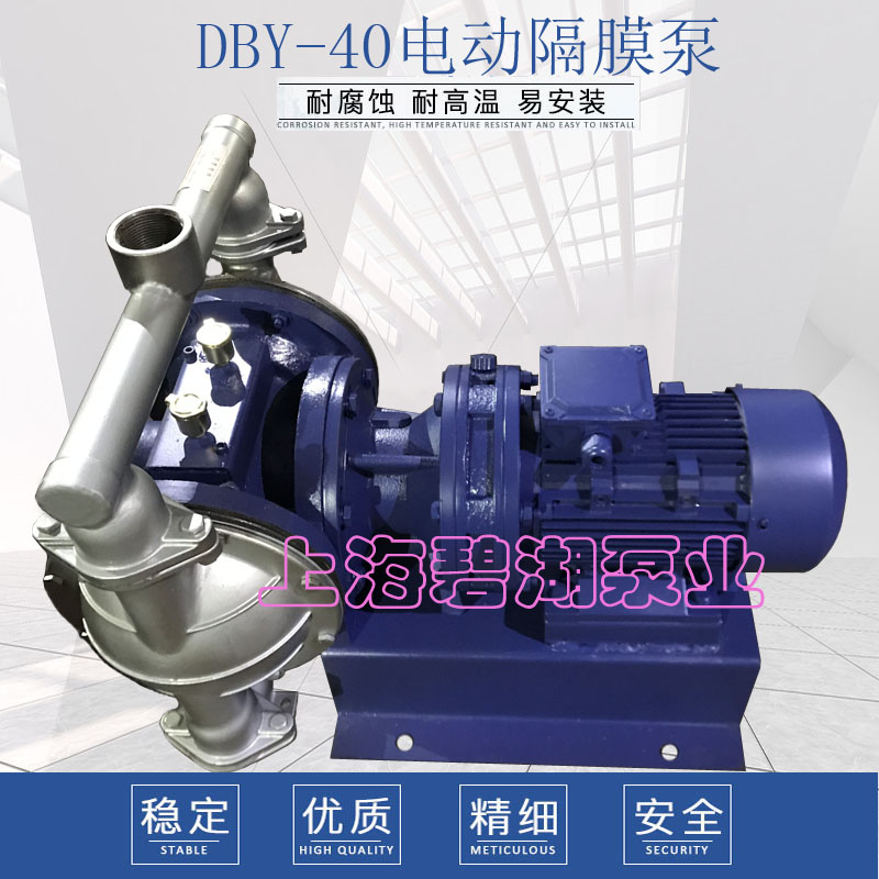 DBY-40双向隔膜泵304不锈钢PP塑料衬氟380V电动隔膜泵污水工业泵 五金/工具 水泵 原图主图