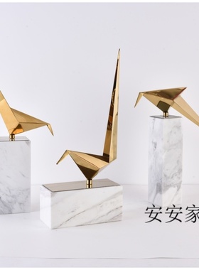 不锈钢白色雕塑欧式风大理石底座