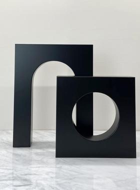 黑色金属几何立体样板间软装饰品