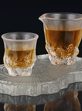 单个日式风茶杯摆件水晶琉璃