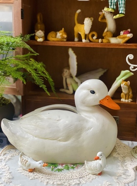 网红维尔柯鸭子纸巾盒装饰品摆件家用客厅茶几抽纸收纳盒个性创意