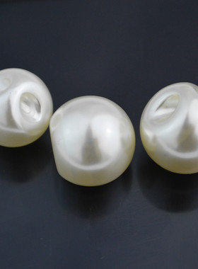 珍珠扣圆形边孔偏孔开衫纽扣毛衣衬衣大衣连衣裙过安检门纽扣包邮