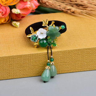 古风发圈女东陵玉头绳马尾扎头发橡皮筋高弹力耐用新中式 头饰日常