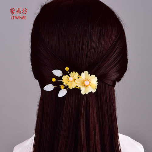 古风发卡夹子头饰后脑勺