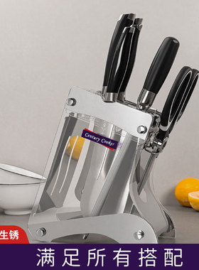 厨房置物架刀架台面款有机玻璃亚克力菜刀座家用放刀具收纳架透明