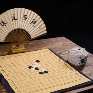 硅胶围棋盘标准连珠五子棋盘15路套装便携软棋盘环保防水无痕包邮