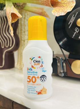 Cien SUNCARE儿童妨晒喷雾SPF50+敏感肌无香料温和防护无酒精防水
