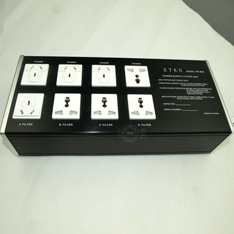 艺特YB-840 带电压表和开关电源插排 电源滤波器 电源插板 接线板