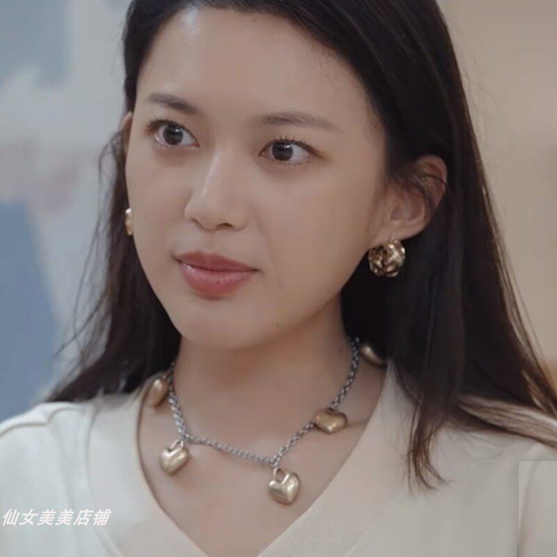 心动的信号第五季李婉倩吴昕同款心形项链2022时尚新款锁骨链饰品