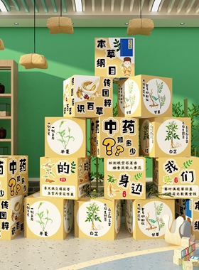 中草药医馆环创图片贴纸画文化幼儿园班教室墙面装饰形象主题成品