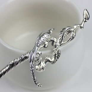 原创设计手工制作释怀鸟纯银发簪足银送礼表白汉服配饰古风簪子