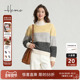 休闲彩虹星空多彩半高领云柔羊绒衫 海尔曼斯25冬季 新品 女D2990A71