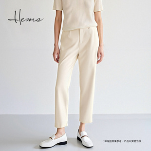 通勤搭子知性氣質(zhì)職場女王休閑直筒褲 海爾曼斯春夏新品 D4601C99
