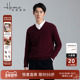 廓形男毛衣保暖套头衫 海尔曼斯秋冬V领羊绒衫 商务休闲软糯针织衫