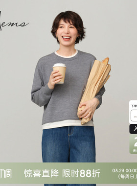 海尔曼斯25秋冬新品慵懒风48NM/2巴素兰亲肤云感羊毛针织250P3B41