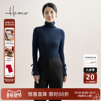 海尔曼斯绵羊毛高领羊毛衫