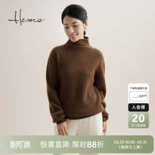 保暖新款 毛针织衫 宽松D0931B73 2支精纺山羊绒高领厚款 海尔曼斯48