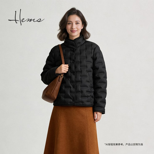 海尔曼斯休闲中长款羽绒服