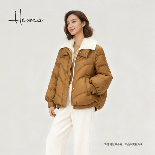 海尔曼斯休闲短款羽绒服