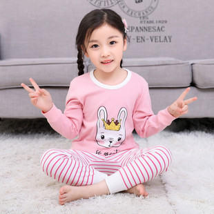 宝宝女童全棉毛衫 儿童4内衣5套装 6女孩7女小孩8纯棉9岁秋衣10秋裤