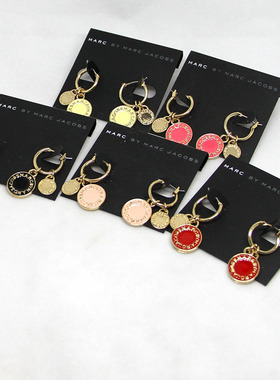 39克拉欧美外贸M.J系列饰品气质时尚超值新潮流多色滴油耳环耳圈