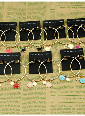 39克拉欧美外贸饰品m.j马克新款批.0发潮流经典夸张滴油耳环耳圈